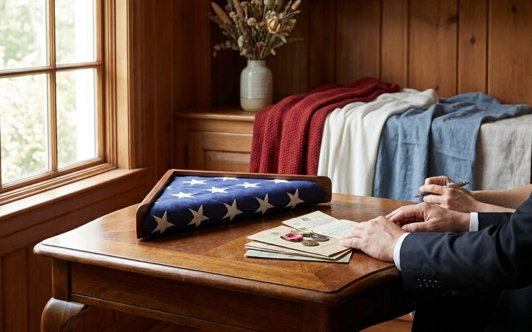 Steps To Secure A United States Flag For A Veteran’S Casket.